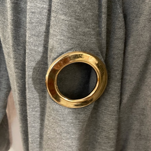 Grey Cardigan w/ Gold Accent - Picture 2 of 2